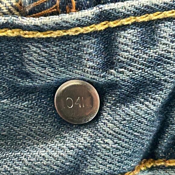 Levis 527 Jeans Mens 36x34 Blue Low Boot Cut Medium Wash Workwear Cowboy Western - Picture 11 of 12